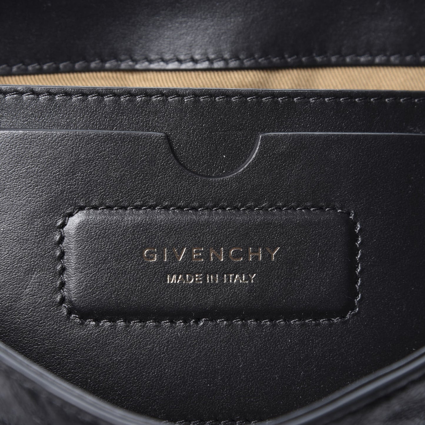 Calfskin ID Flap Black