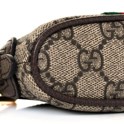 Gucci GG Supreme Monogram Web Ophidia Dome Key Pouch Beige New Acero 8 of 10