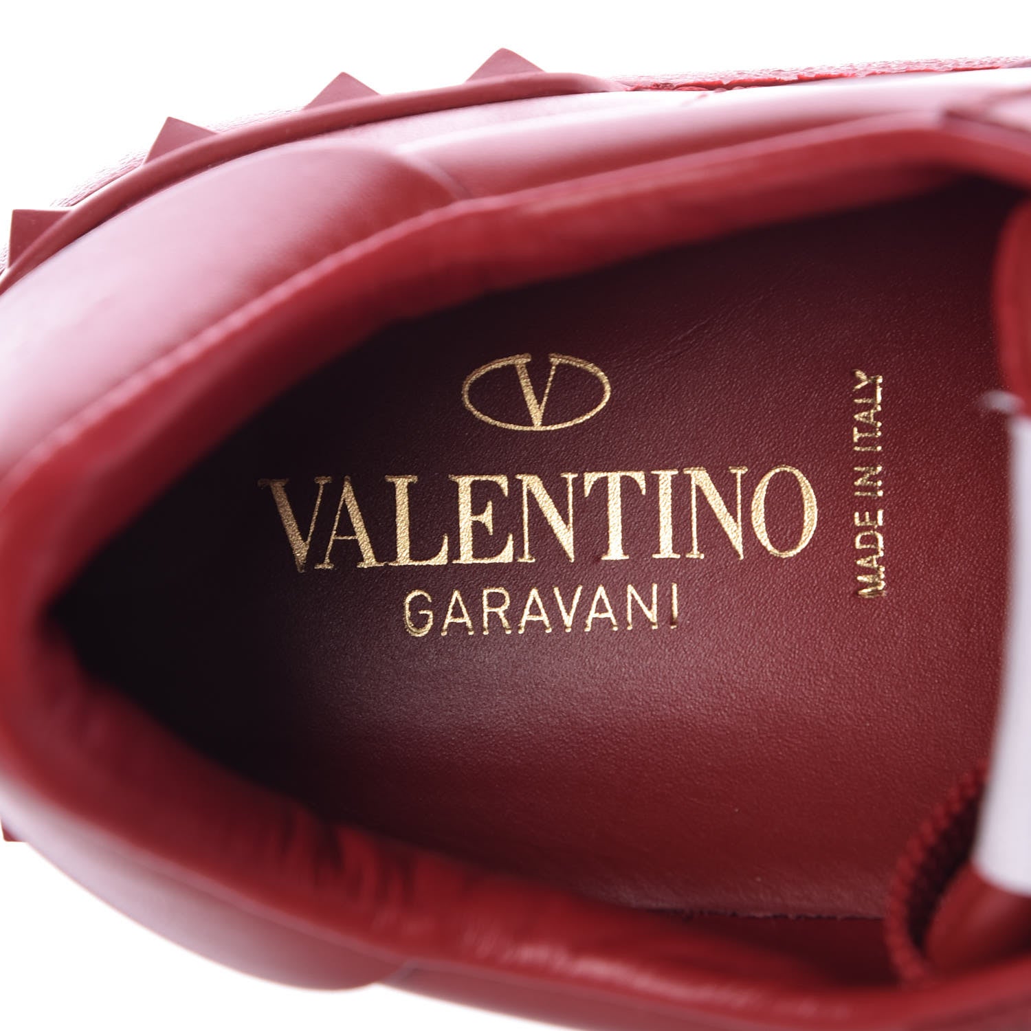 Valentino Garavani Calfskin Rockstud Untitled Open Sneakers 36 Rosso Valentino 7 of 9