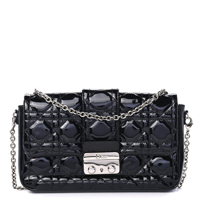 Christian Dior Patent Cannage New Lock Pouch Black 1 of 4