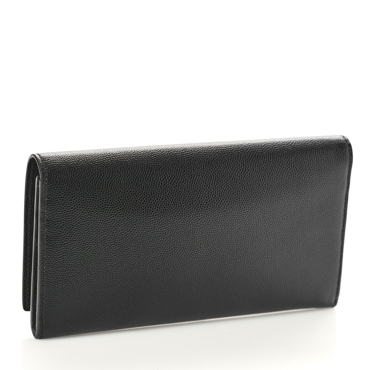 Saint Laurent Grain De Poudre Studded Classic Marquage Flap Wallet Black 3 of 8
