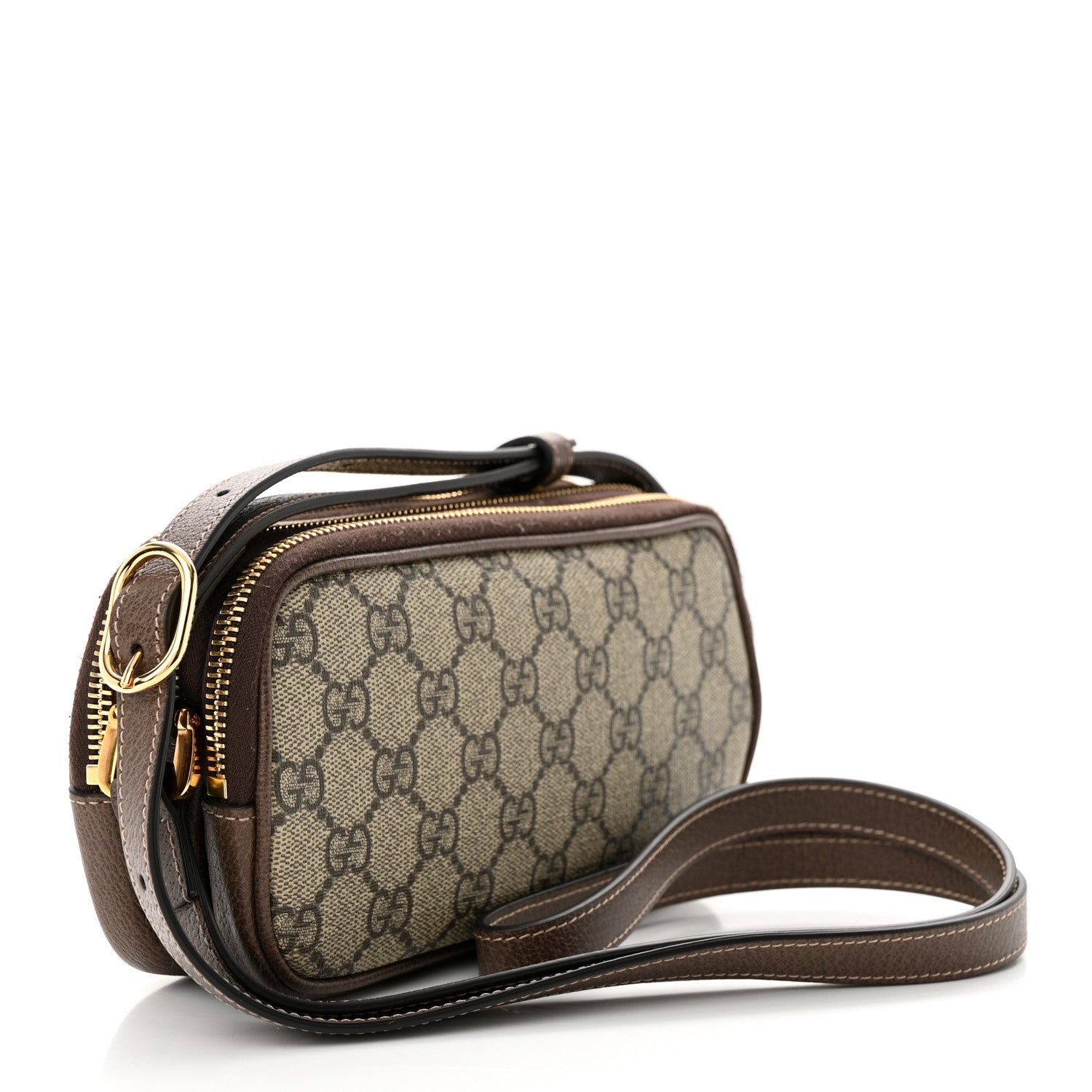 Gucci GG Supreme Monogram Web Mini Ophidia GG Bag Brown 3 of 10