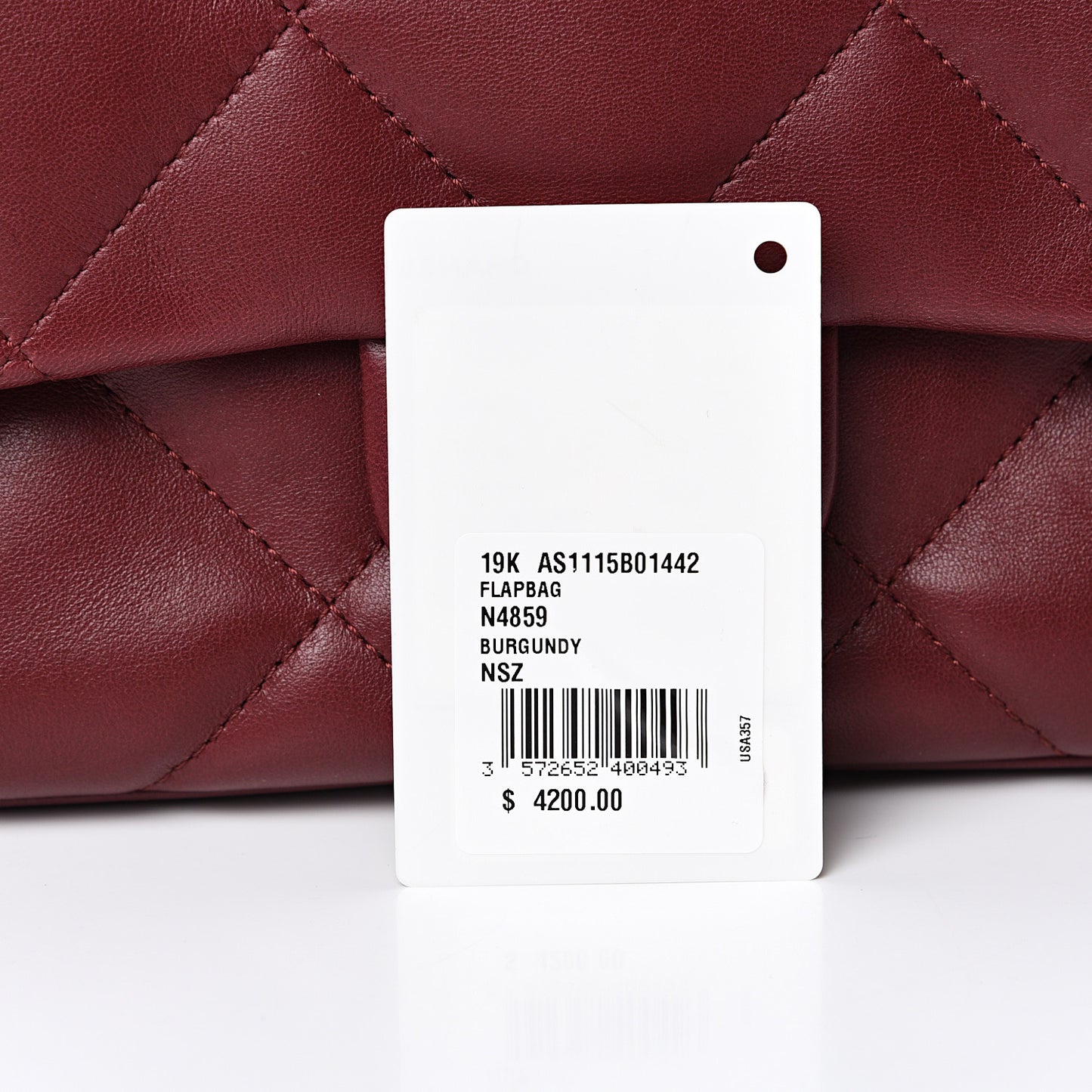 Lambskin Quilted Easy Carry Flap Burgundy