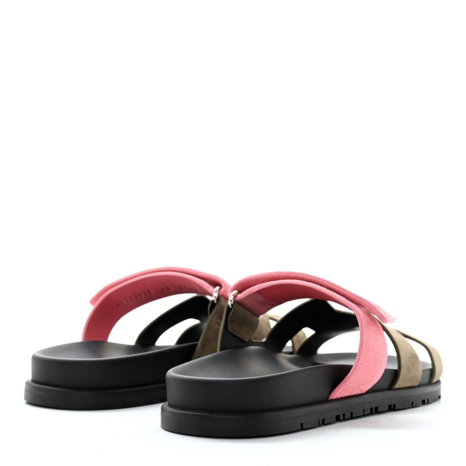 Hermes Suede Goatskin Womens Chypre Sandals 40 Toundra Rose Du Desert 4 of 9