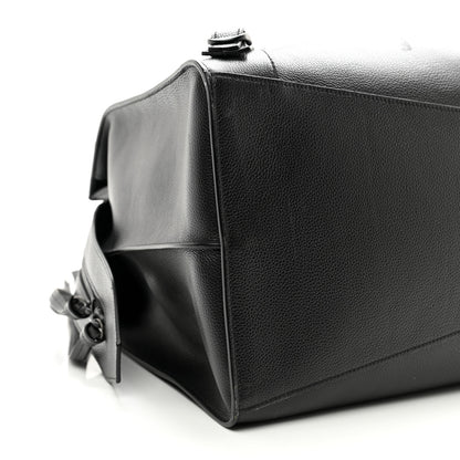 Balenciaga Grained Calfskin Neo Classic Black Hardware Large Top Handle Bag Black 8 of 9