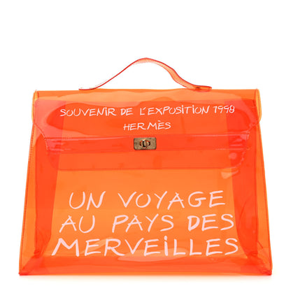 Hermes Vinyl Souvenir De L'Exposition Kelly Orange 1 of 12
