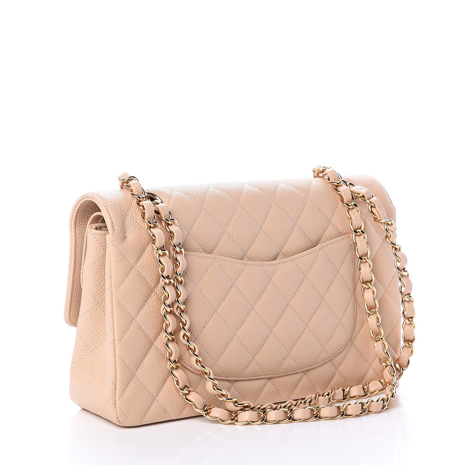 Chanel Caviar Quilted Medium Double Flap Beige Clair 2 of 8