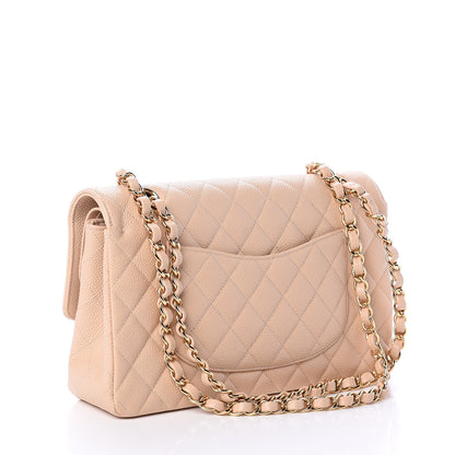 Chanel Caviar Quilted Medium Double Flap Beige Clair 2 of 8