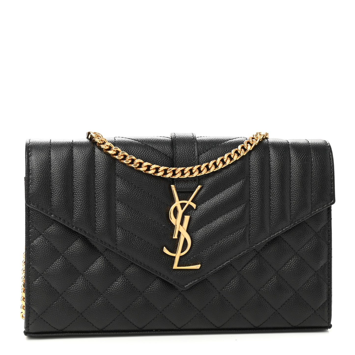 Grain De Poudre Textured Mixed Matelasse Triquilt Small Monogram Satchel Black