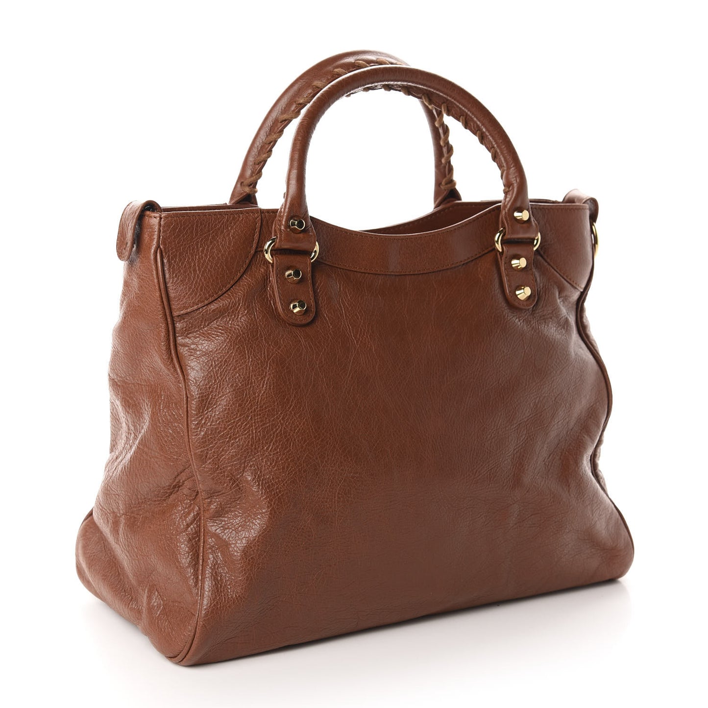 Agneau Classic Gold Hardware Velo Marron Cognac