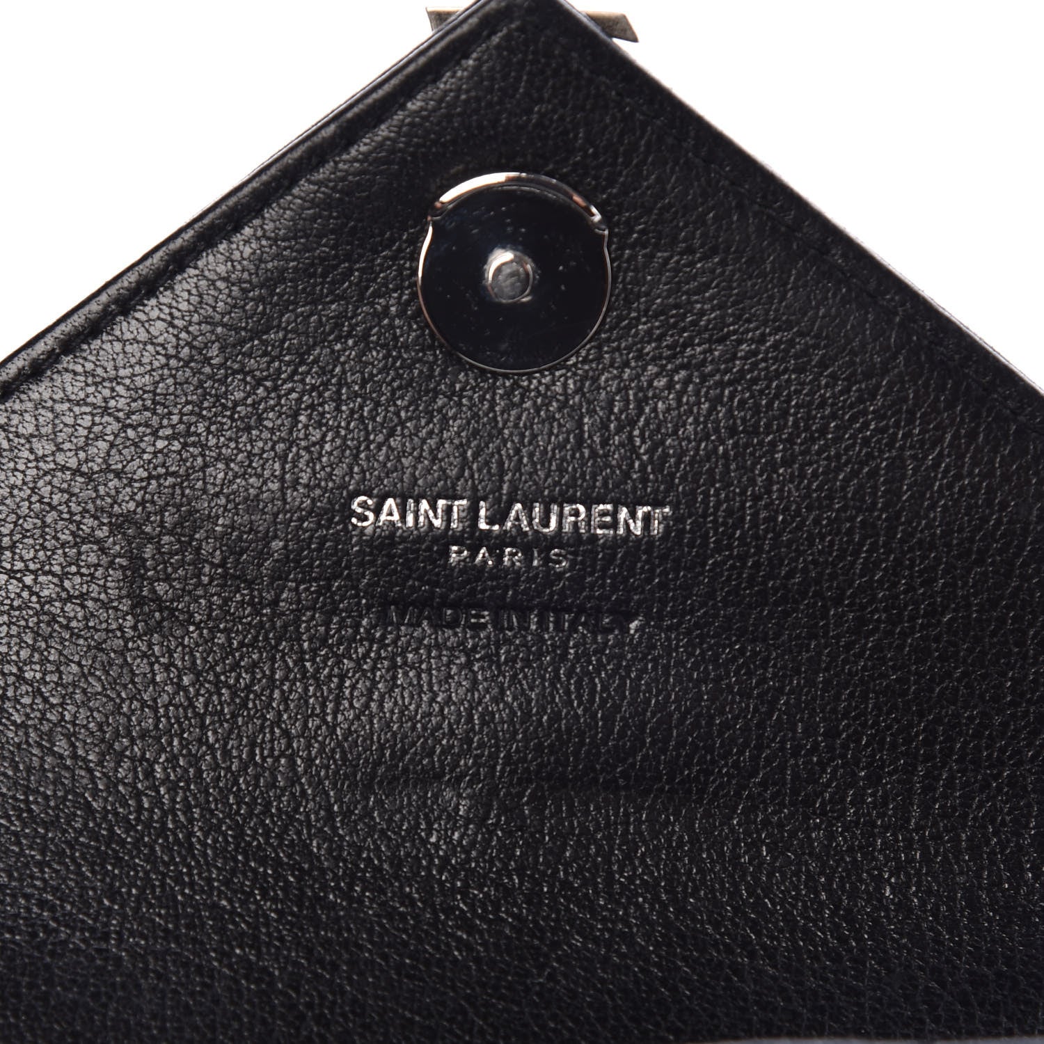 Saint Laurent Sheepskin Matelasse Chevron Monogram Mini College Bag Black 6 of 8