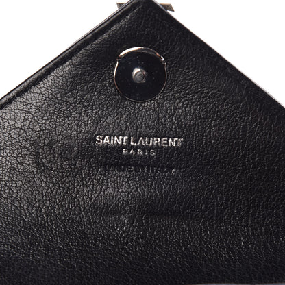 Saint Laurent Sheepskin Matelasse Chevron Monogram Mini College Bag Black 6 of 8