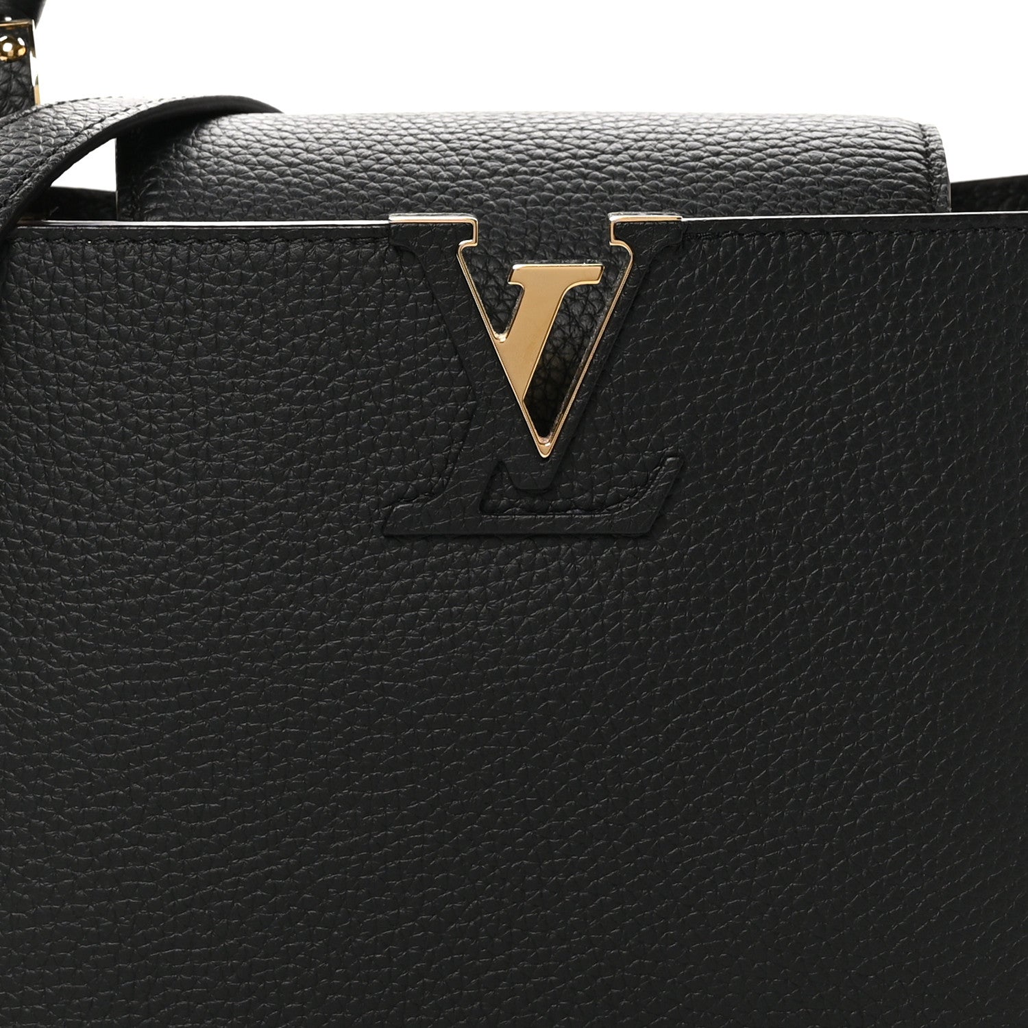 Louis Vuitton Taurillon Capucines MM Black Fuchsia 7 of 9