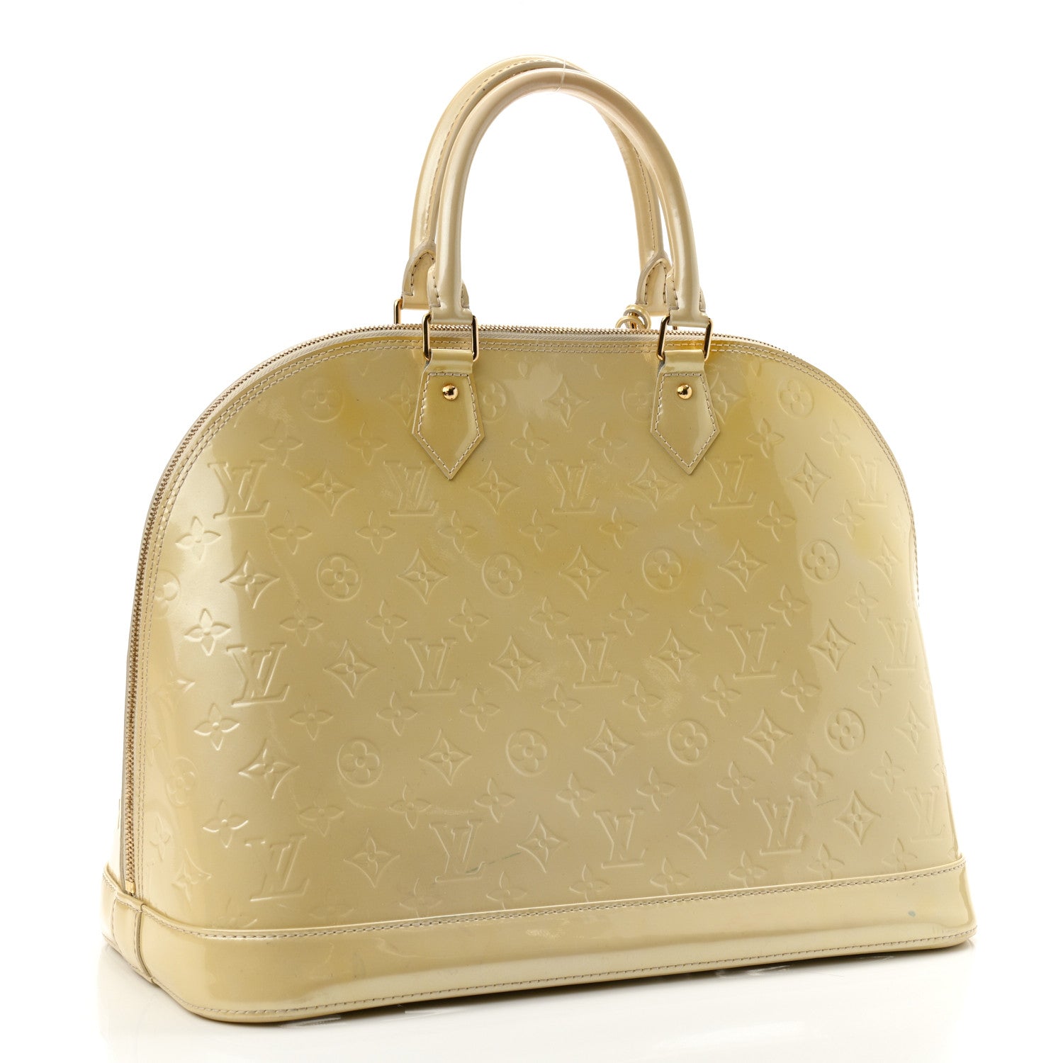 Louis Vuitton Vernis Alma MM Blanc Corail 3 of 13