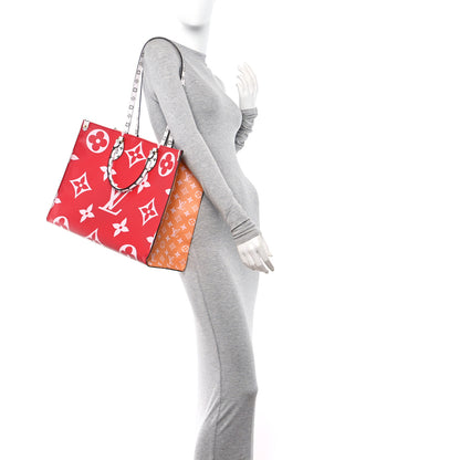 Louis Vuitton Monogram Giant Onthego GM Rouge Rose 2 of 14