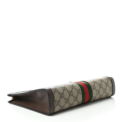 Gucci GG Supreme Monogram Web Ophidia Pouch Brown 3 of 7