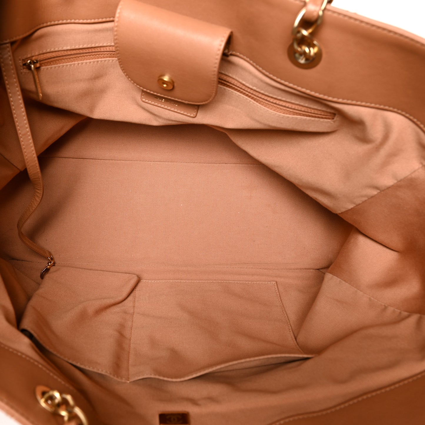 Lambskin Shopping Tote Camel