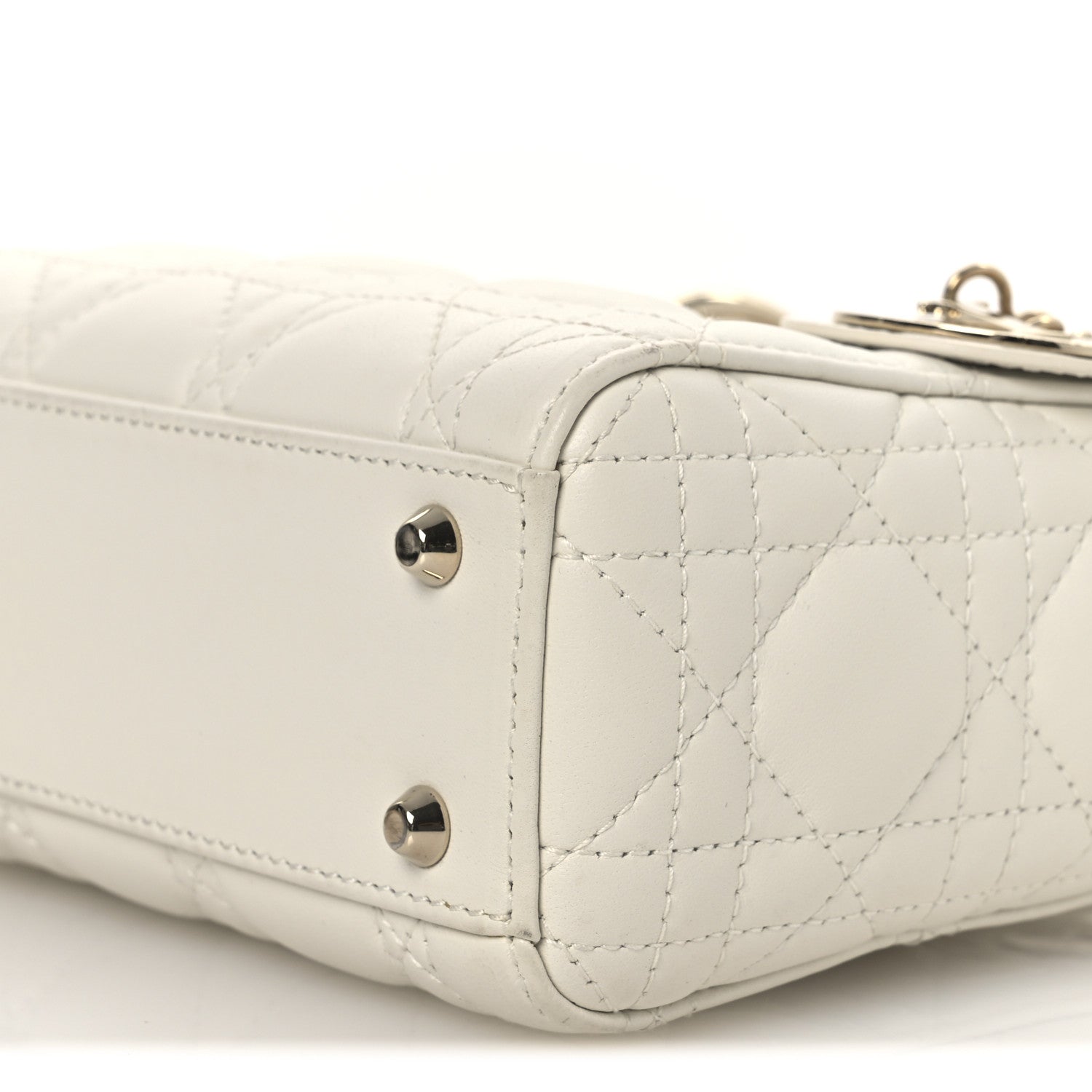 Christian Dior Lambskin Cannage Mini Lady Dior White 10 of 13