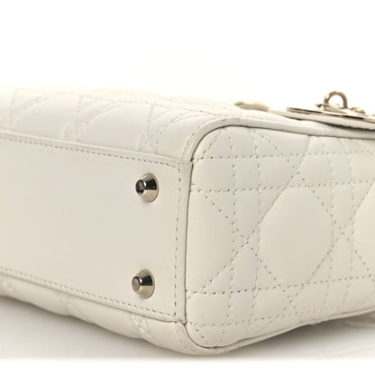 Christian Dior Lambskin Cannage Mini Lady Dior White 10 of 13
