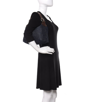 Prada Denim Shoulder Bag Bleu 2 of 10