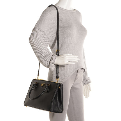 Prada Saffiano Lux Small Double Zip Tote Nero Black 8 of 10