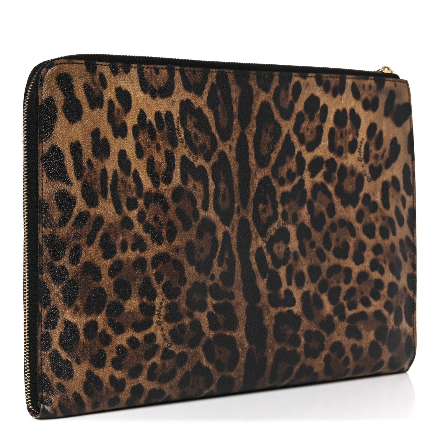 Dolce & Gabbana Calfskin Leopard Pouch Multicolor 3 of 23