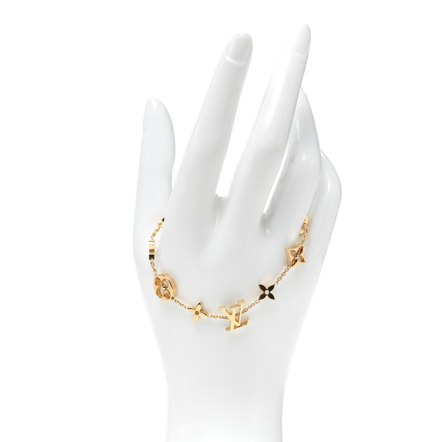 Louis Vuitton 18K Yellow Gold Monogram Bracelet 2 of 5