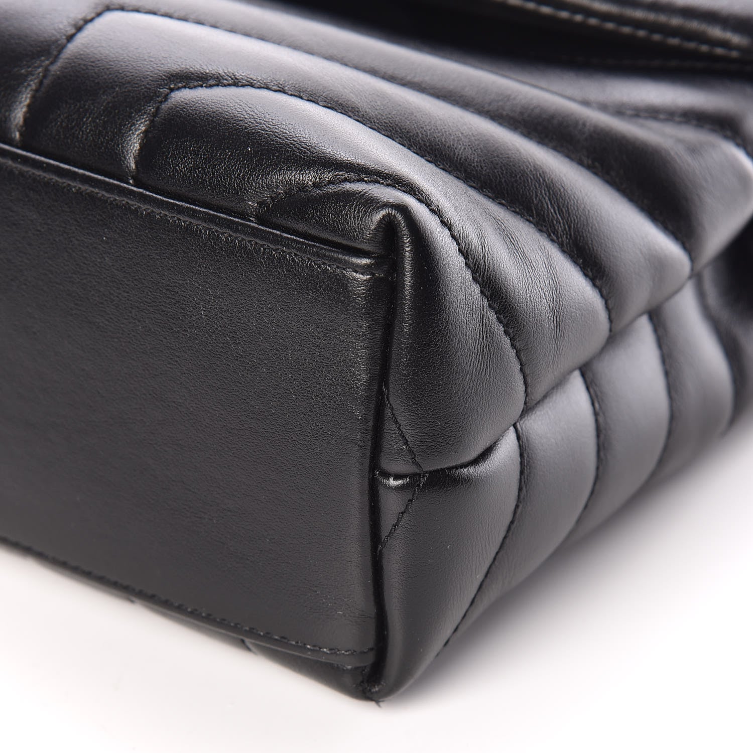 Saint Laurent Calfskin Y Quilted Monogram Small Loulou Chain Satchel Black 7 of 12