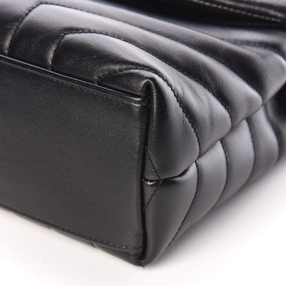 Saint Laurent Calfskin Y Quilted Monogram Small Loulou Chain Satchel Black 7 of 12