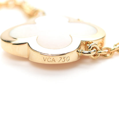 Van Cleef & Arpels 18K Yellow Gold Mother of Pearl Pure Alhambra Pendant Necklace 5 of 6