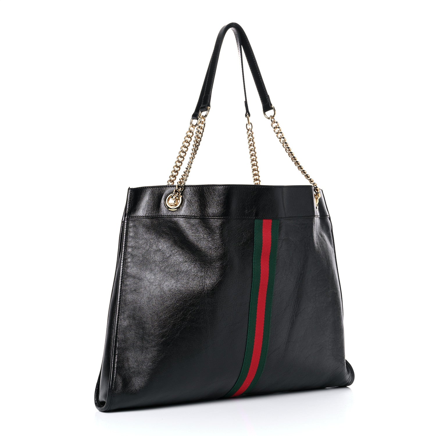 Gucci Calfskin Large Rajah Chain Tote Black 3 of 17