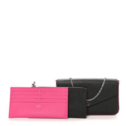 Louis Vuitton Epi Pochette Felicie Black Hot Pink 3 of 11