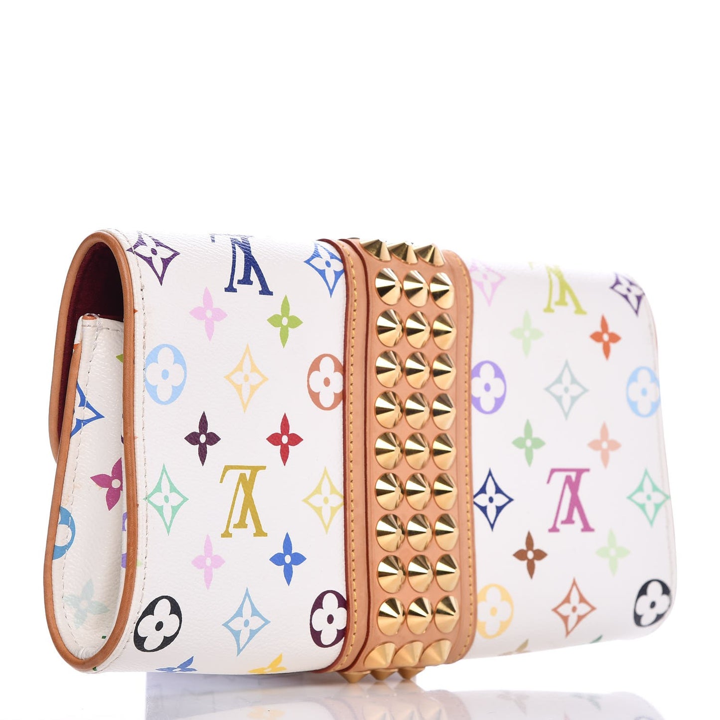 Monogram Multicolor Courtney Clutch White