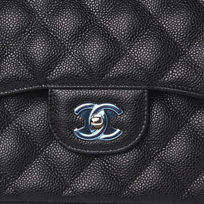 Chanel Caviar Quilted Jumbo Double Flap Black 10 of 11