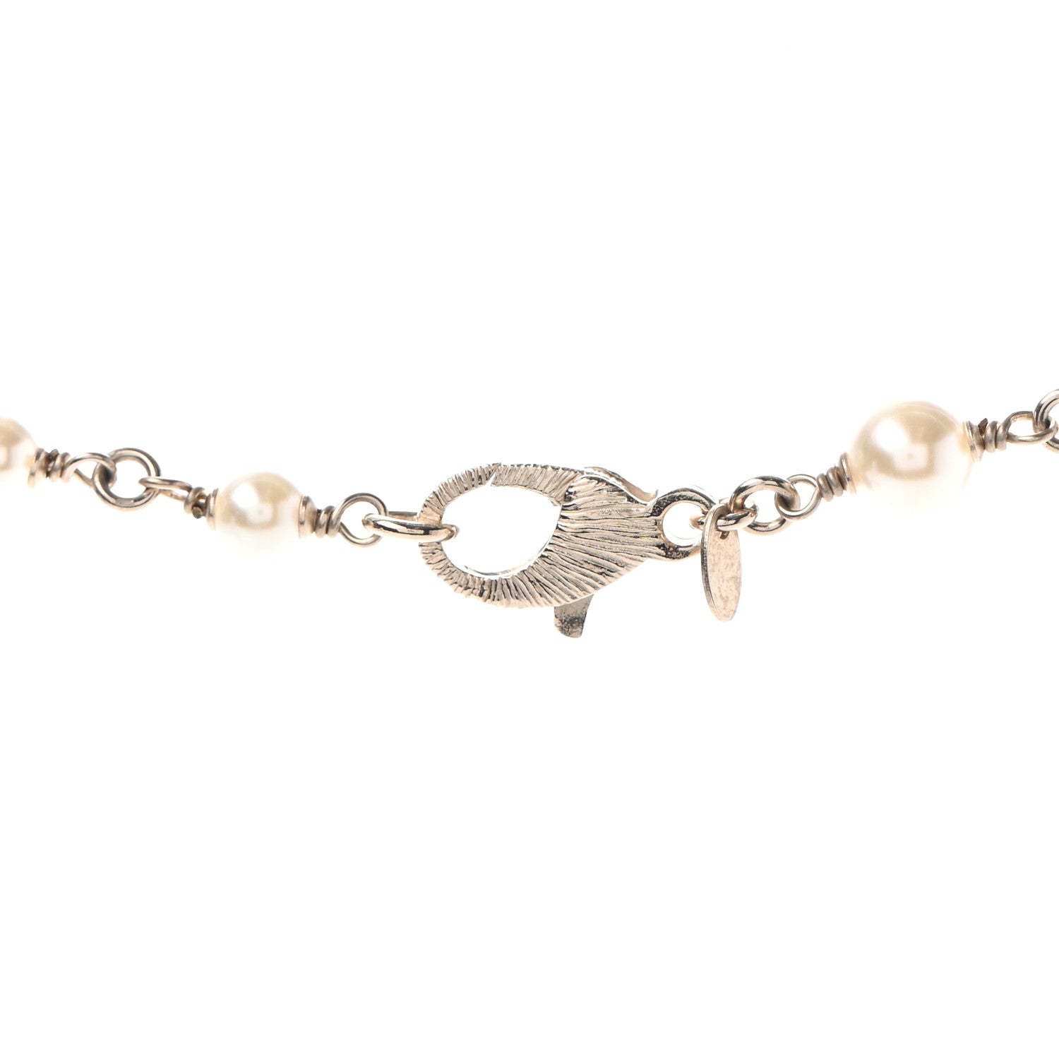 Chanel Pearl Crystal CC Long Necklace Gold 4 of 4