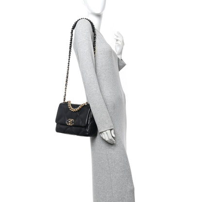 Chanel Lambskin Quilted Medium Chanel 19 Flap Black 2 of 10
