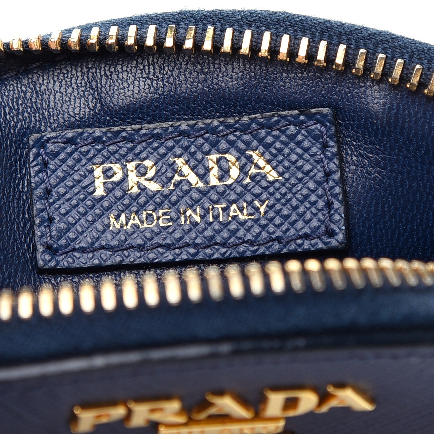 Prada Saffiano Metal Coin Purse Bluette 6 of 10