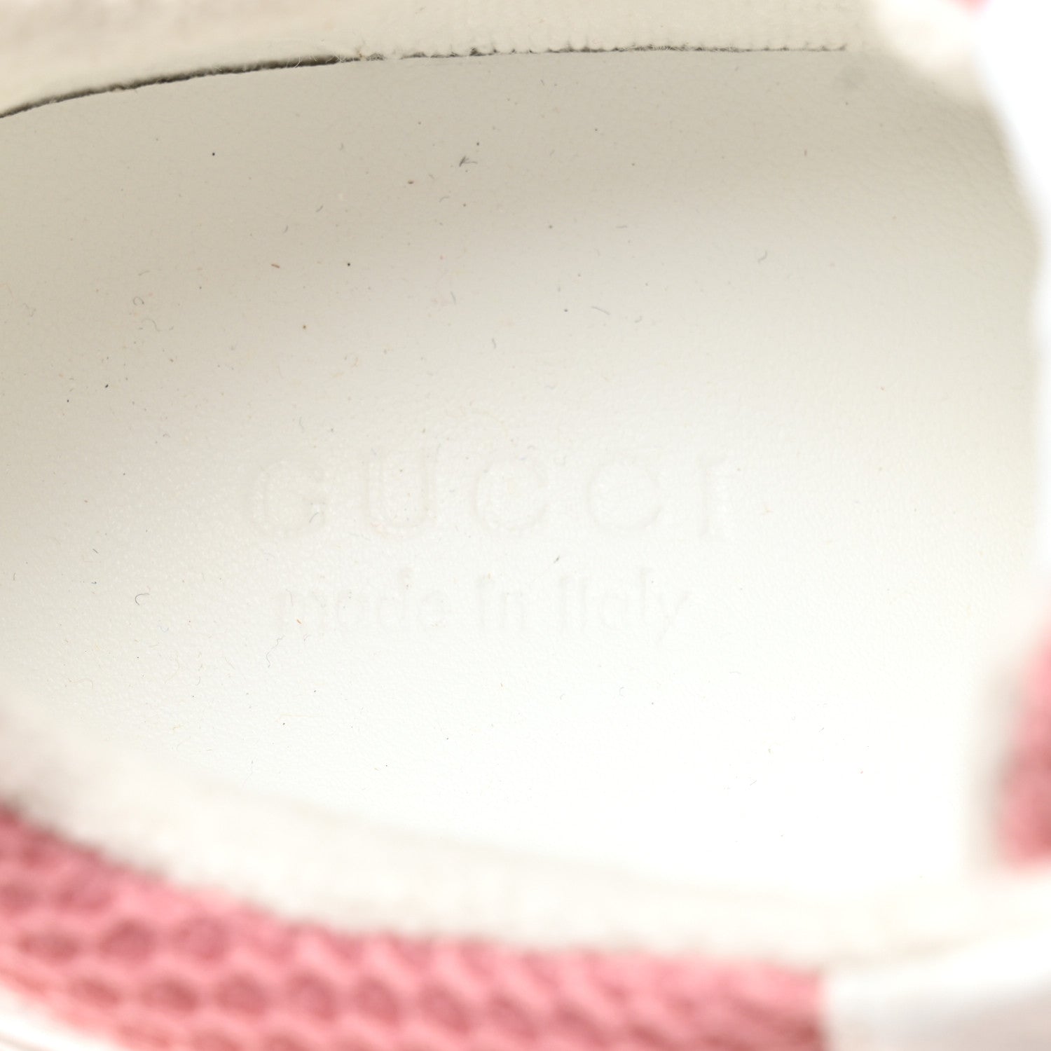 Gucci Lavaredo Eco Fabric Mesh Web Womens Rhyton Reflective Sneakers 38 Great White Water Rose Silver 7 of 8
