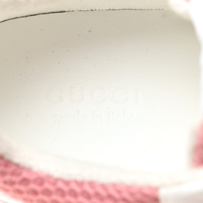 Gucci Lavaredo Eco Fabric Mesh Web Womens Rhyton Reflective Sneakers 38 Great White Water Rose Silver 7 of 8