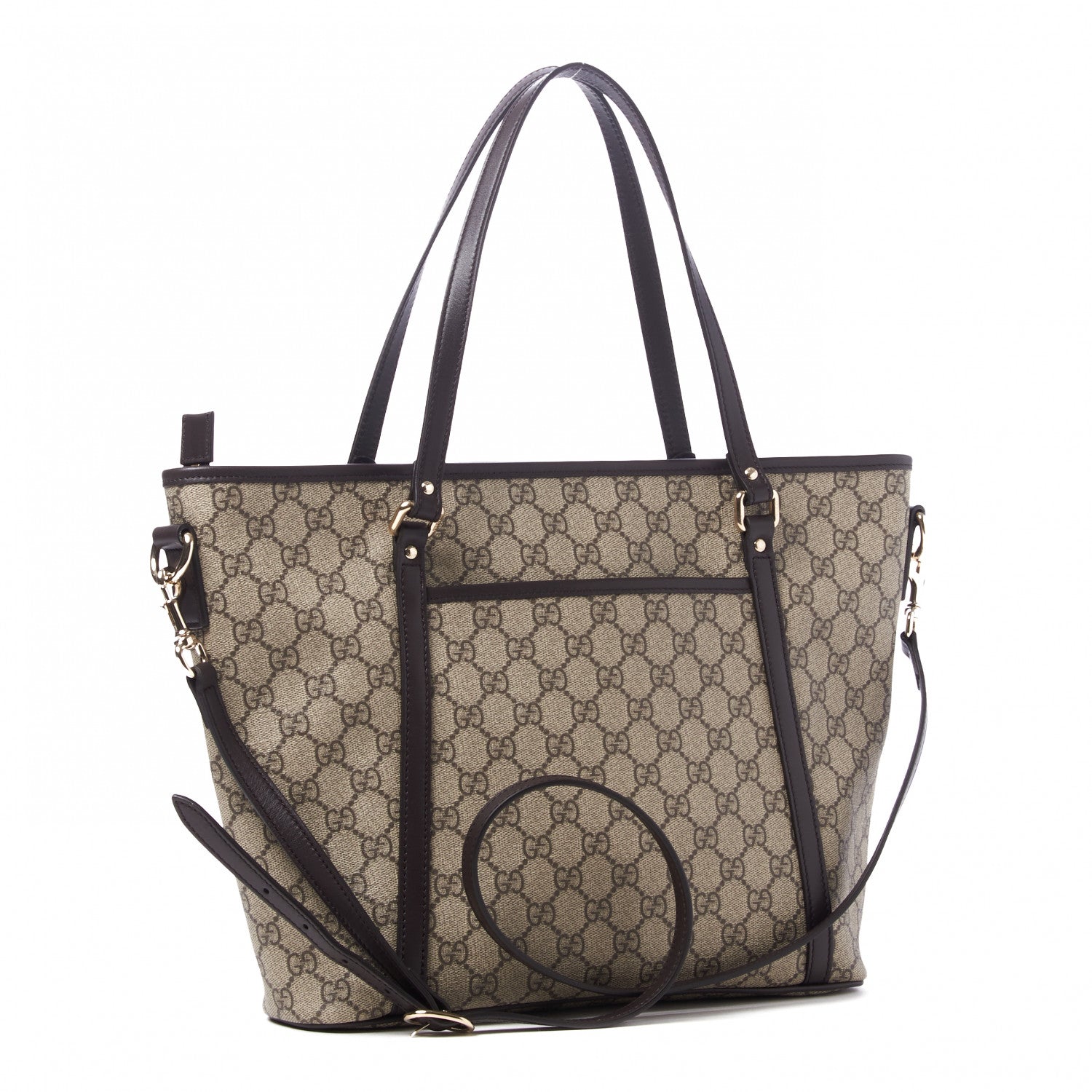 Gucci GG Supreme Monogram Medium Joy Tote Dark Brown 2 of 12