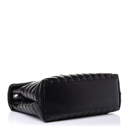 Saint Laurent Calfskin Y Quilted Monogram Medium Loulou Chain Satchel Black 3 of 9