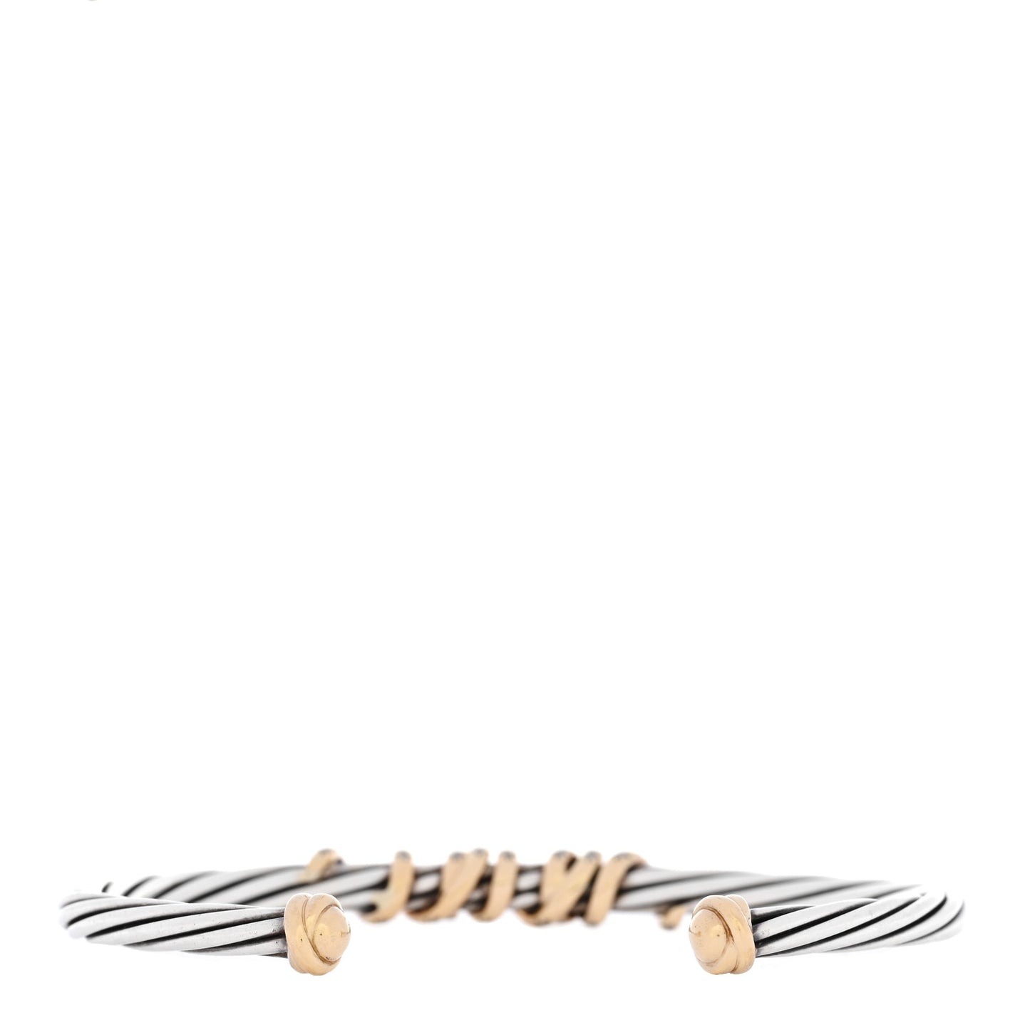 Sterling Silver 18K Yellow Gold Diamond 4mm Helena Station Bracelet