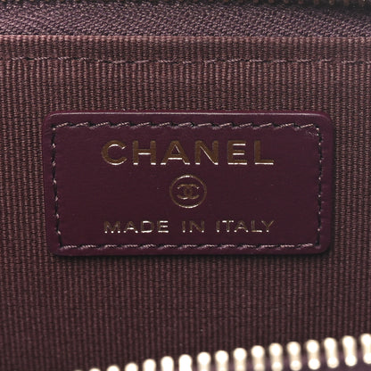 Chanel Caviar Quilted CC Zip Around Card Holder Burgundy 6 of 8