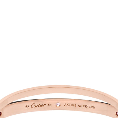 Cartier 18K Pink Gold Diamond Pink Sapphire Double LOVE Bracelet 18 3 of 4