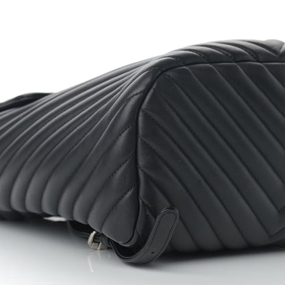 Chanel Calfskin Chevron Quilted Large Urban Spirit Backpack Black 5 of 13