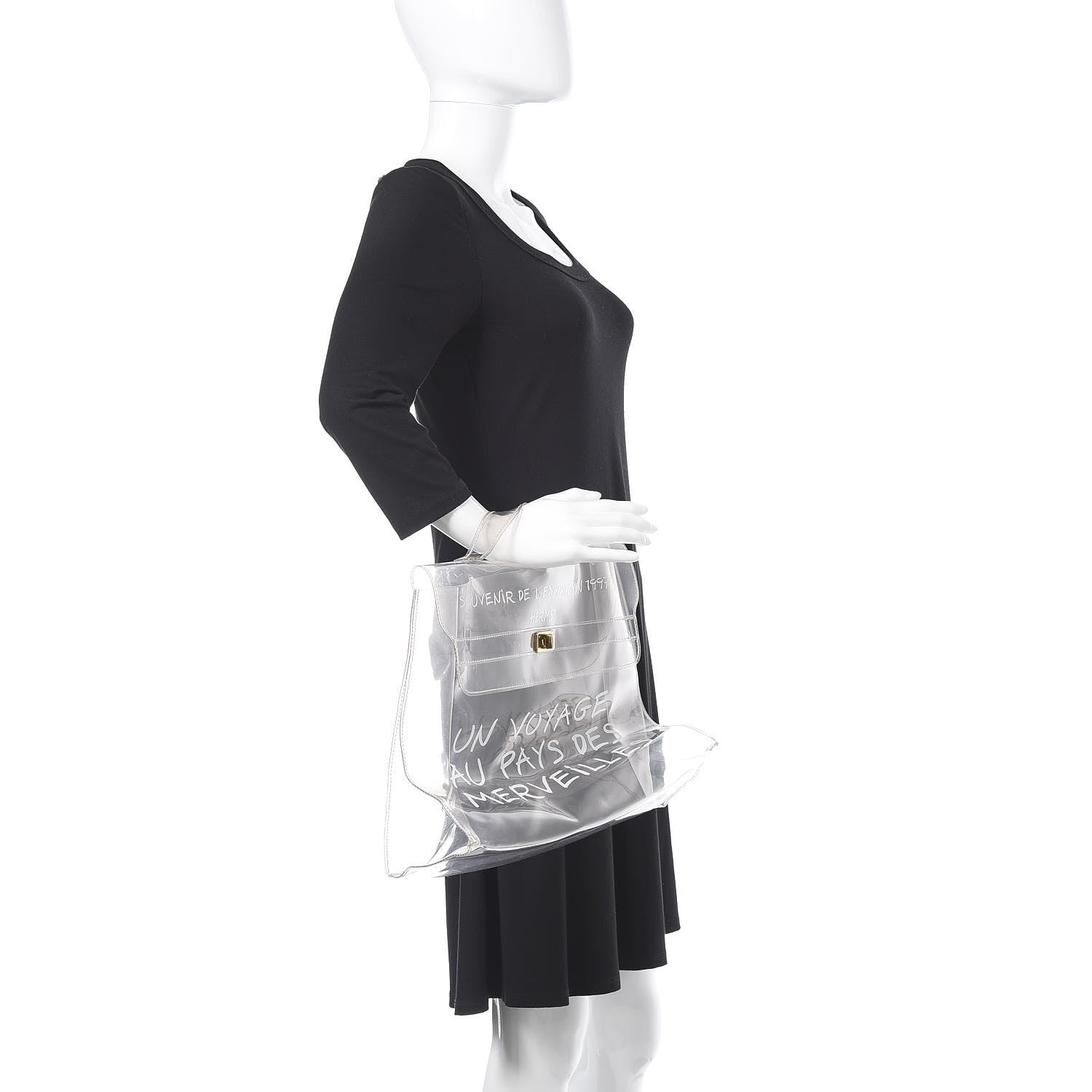 Hermes Vinyl Souvenir De L'Exposition Kelly Transparent 2 of 16