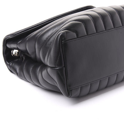 Saint Laurent Calfskin Y Quilted Monogram Medium Loulou Chain Satchel Black 7 of 8