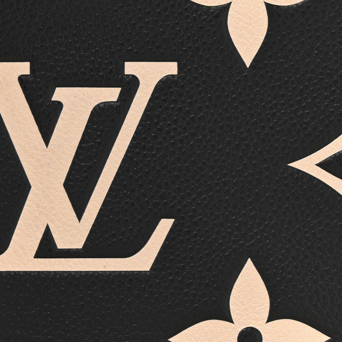 Empreinte Monogram Giant Double Zip Pochette Black Cream