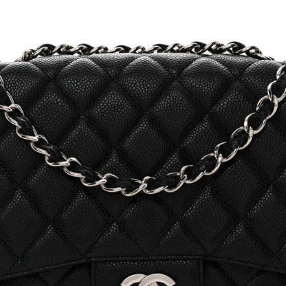 Chanel Caviar Quilted Jumbo Single Flap Black 8 of 12