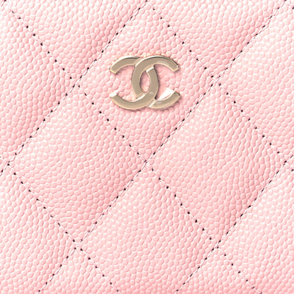 Chanel Caviar Quilted Zip Coin Purse Light Pink 7 of 8